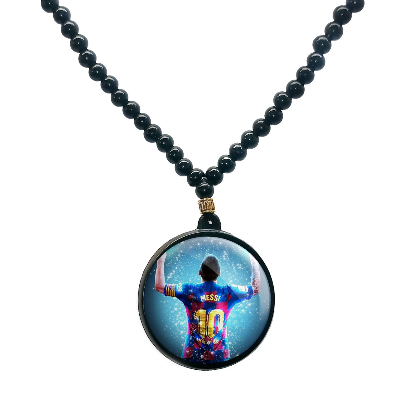 گردنبند پرمانه طرح مسی کد pmd.8761 مدل دو طرفه