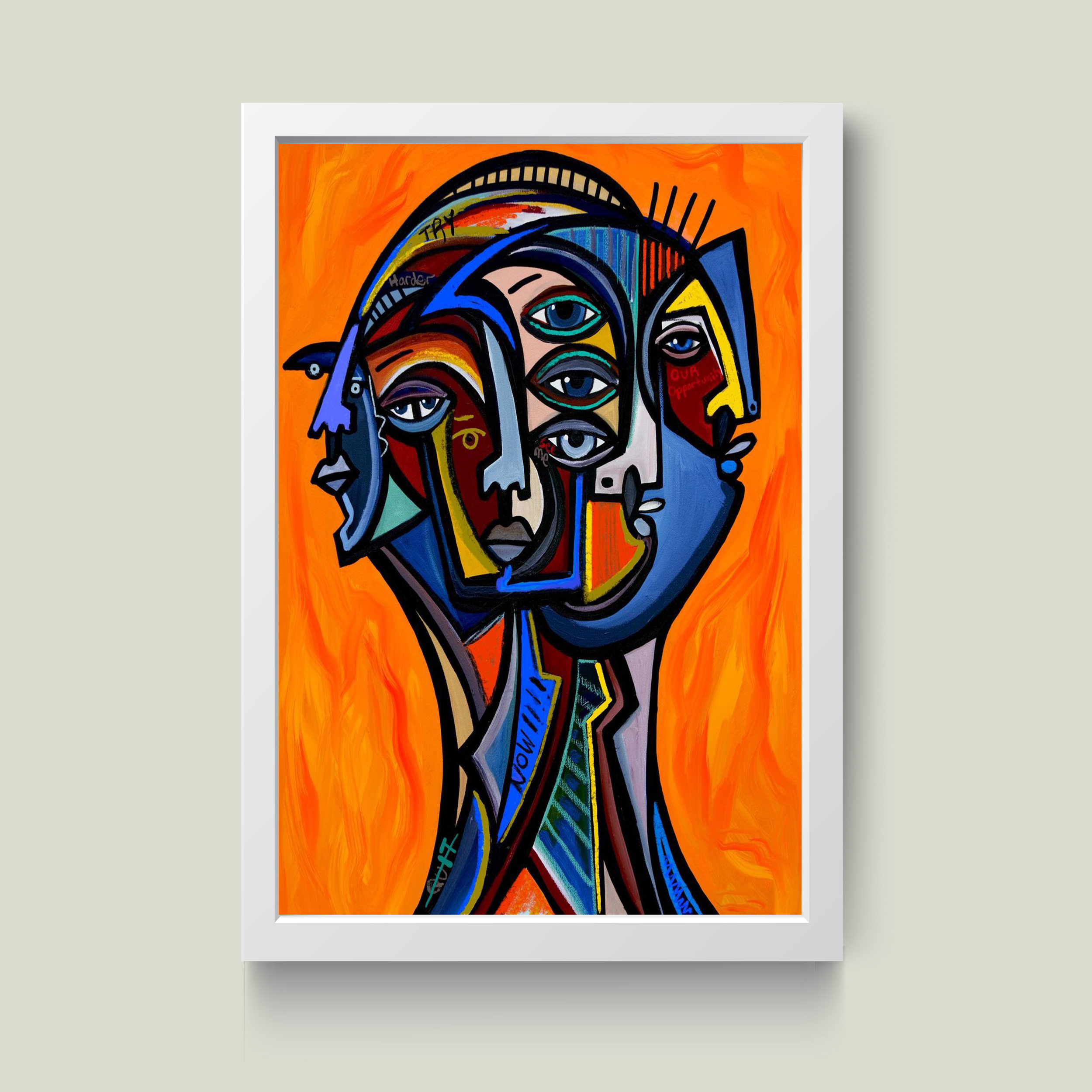 تابلو مدل دکوراتیو چهره در چهره کد G6-30