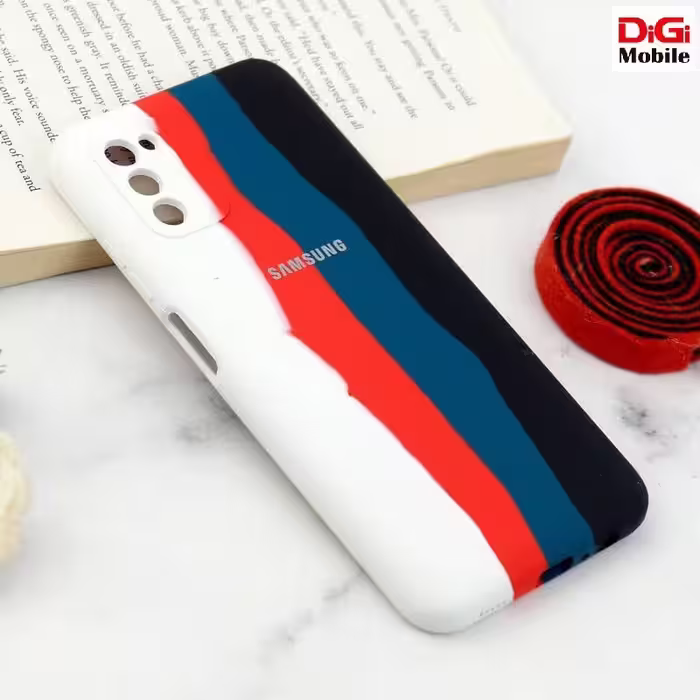 قاب گوشی سامسونگ A02S و A03S سیلیکونی رنگین کمان 1