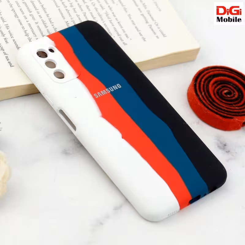 قاب گوشی سامسونگ A02S و A03S سیلیکونی رنگین کمان 1
