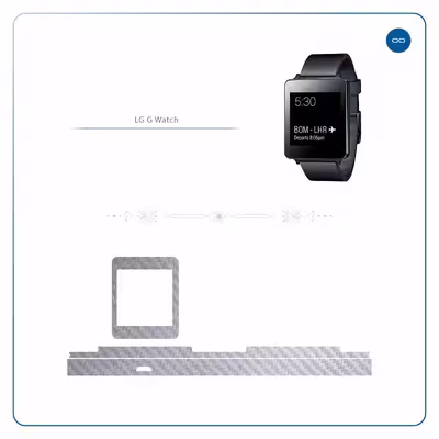 برچسب ماهوت طرح Steel Fiber مناسب برای ساعت هوشمند ال جی G Watch