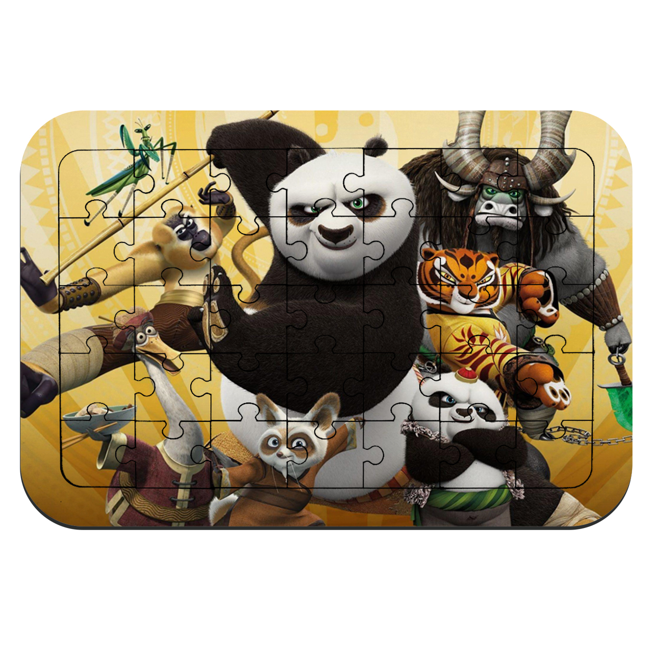 پازل 35 تکه طرح انیمیشن پاندای کونگ فو کار مدل NI1489 