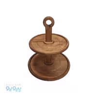 اردو خوری دو طبقه چوبی دسته دار گرد آیتم 4157