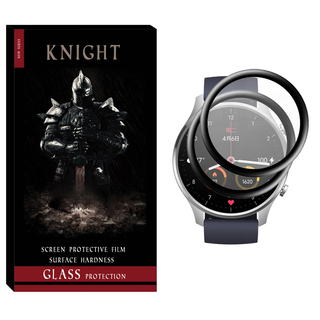 محافظ صفحه نمایش نانو نایت مدل NKT مناسب برای ساعت هوشمند شیائومی Mi Watch Color بسته دو عددی