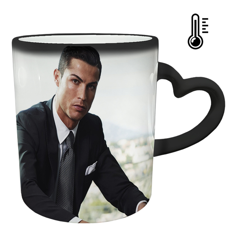 ماگ حرارتی مدل دسته قلبی طرح رونالدو کد 194