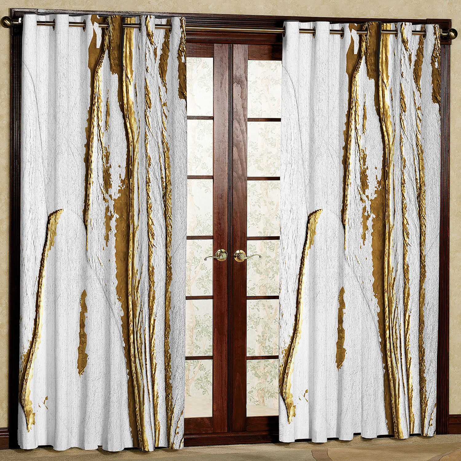 پرده مدل طلا کوب مخمل پانچی کد 2145 سایز 200x140 سانتی متر