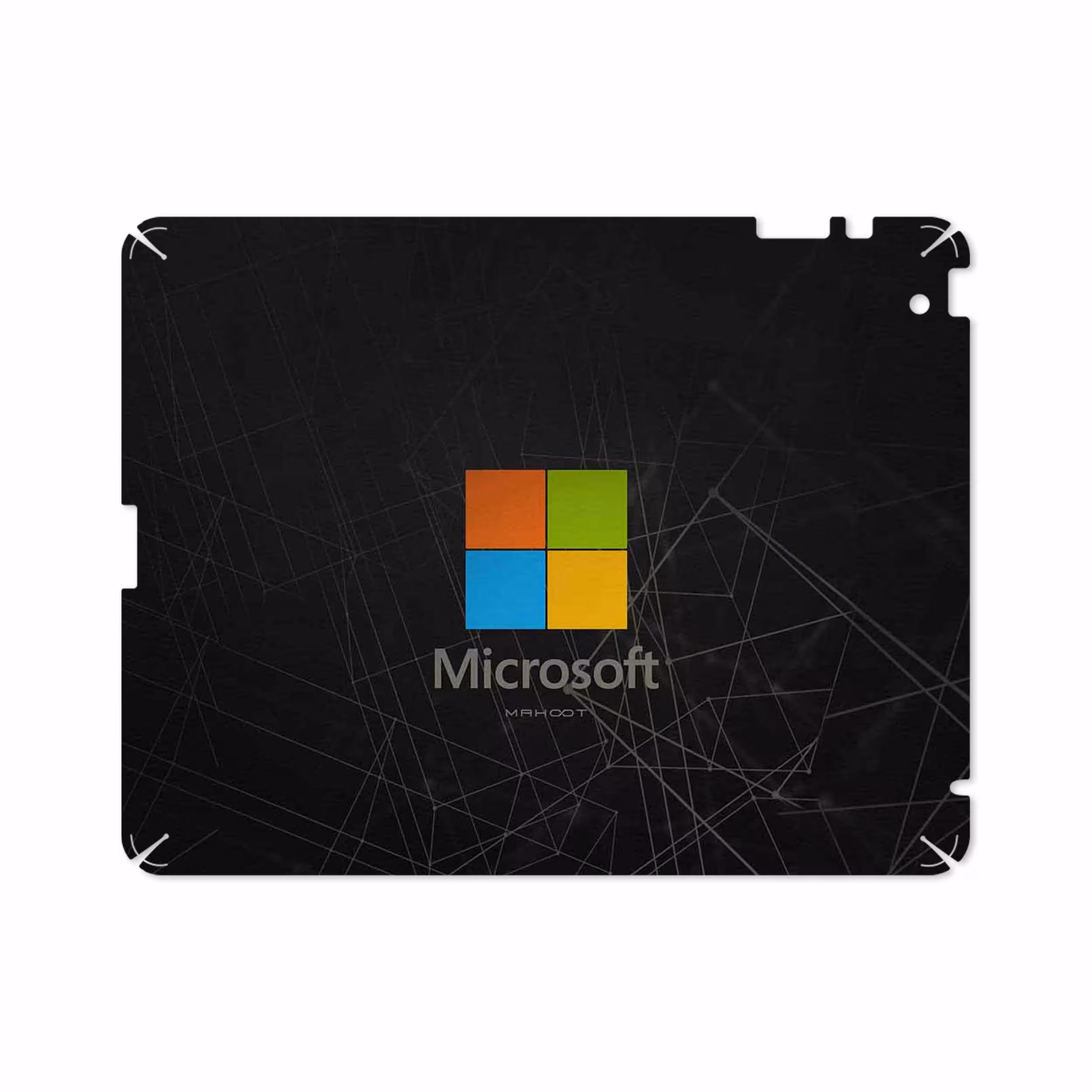 برچسب پوششی ماهوت مدل Microsoft-Logo مناسب برای تبلت اپل iPad 2 2011 A1395