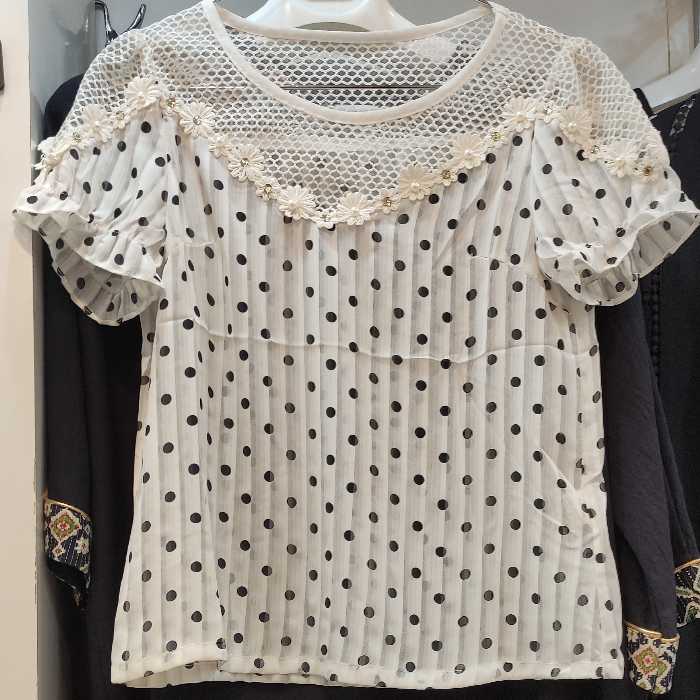 بلوز مجلسی زنانه دخترانه تک رنگ فری سایز 