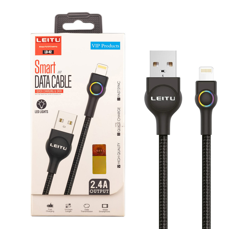 کابل تبدیل USB به لایتنینگ لیتو مدل LD-42 طول 1 متر | کالا مکس