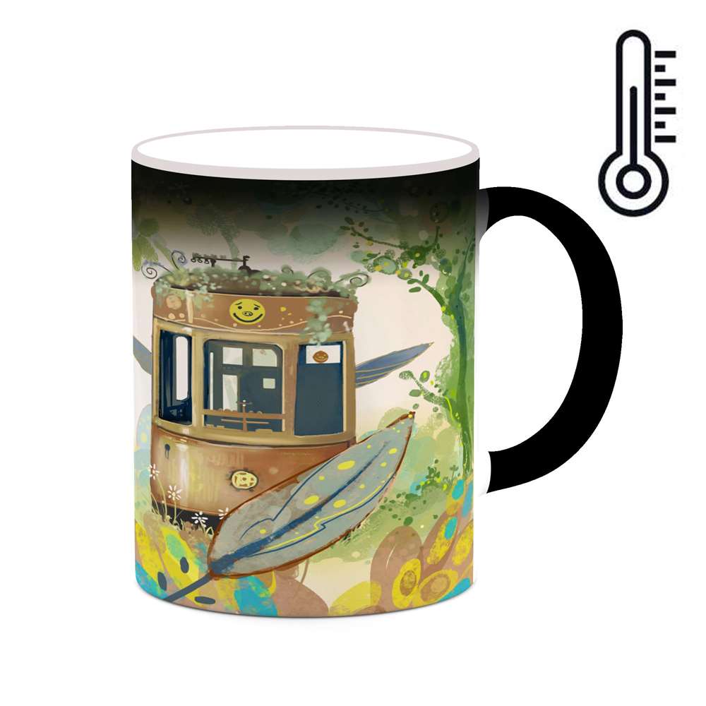 ماگ حرارتی کاکتی طرح نقاشی کارتونی مدل mgh18721