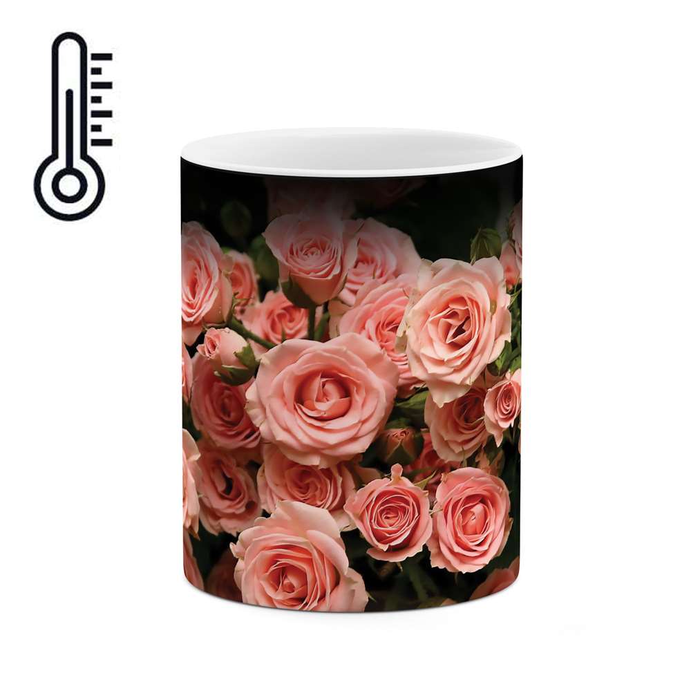 ماگ حرارتی طرح دسته گل مدل mgh02462