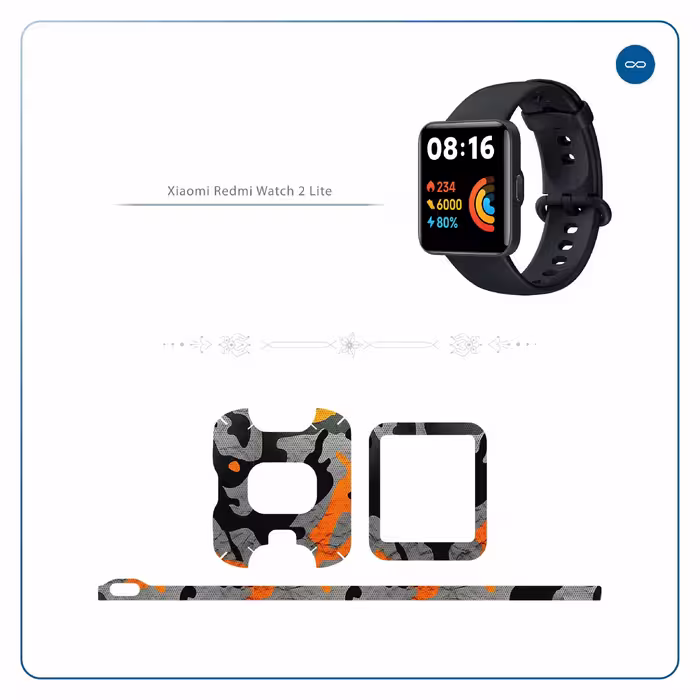 برچسب ماهوت طرح Army_Autumn مناسب برای ساعت هوشمند شیائومی Redmi Watch 2 Lite