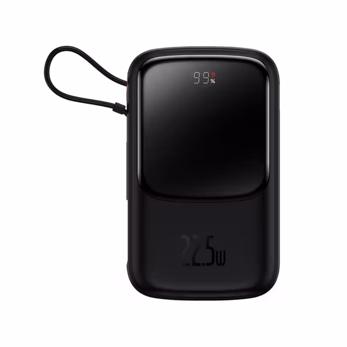 پاوربانک شارژر سریع 22.5 وات به همراه کابل تایپ‌سی 0.5 متری 10000 بیسوس PPQD020101