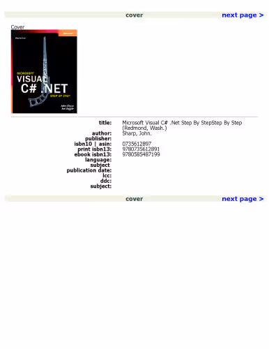 خرید و دانلود نسخه کامل کتاب Microsoft Visual C# .Net Step by Step