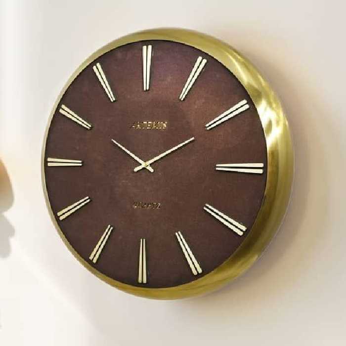 ساعت دیواری آرتمیس کد 2045 Brown Gold B قهوه ای طلایی