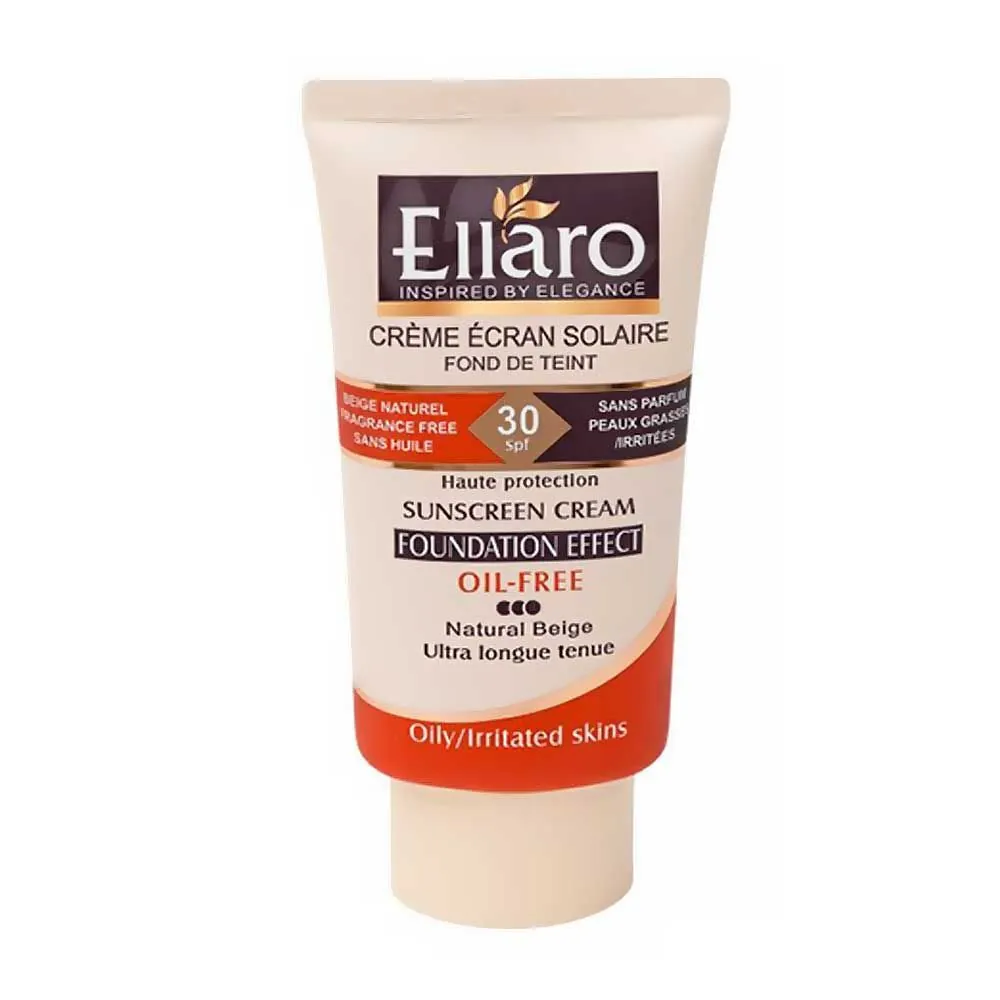 ضد آفتاب کرم پودری spf30 مات فاقد چربی بژ طبیعی الارو حجم 40 میلی لیتر