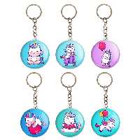  جاکلیدی خندالو طرح اسب تک شاخ کد 119A مجموعه 6 عددی