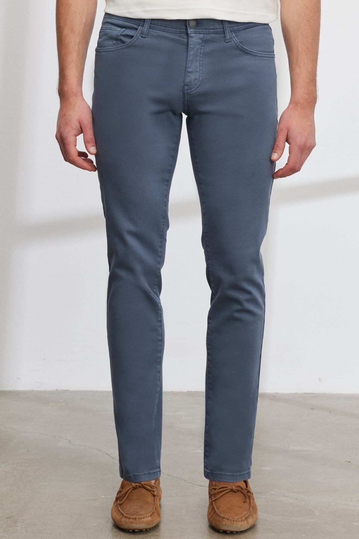 شلوار جین آبی مردانه کشش 360 درجه Indigo در تمام جهات باریک و راحت Altınyıldız Classics