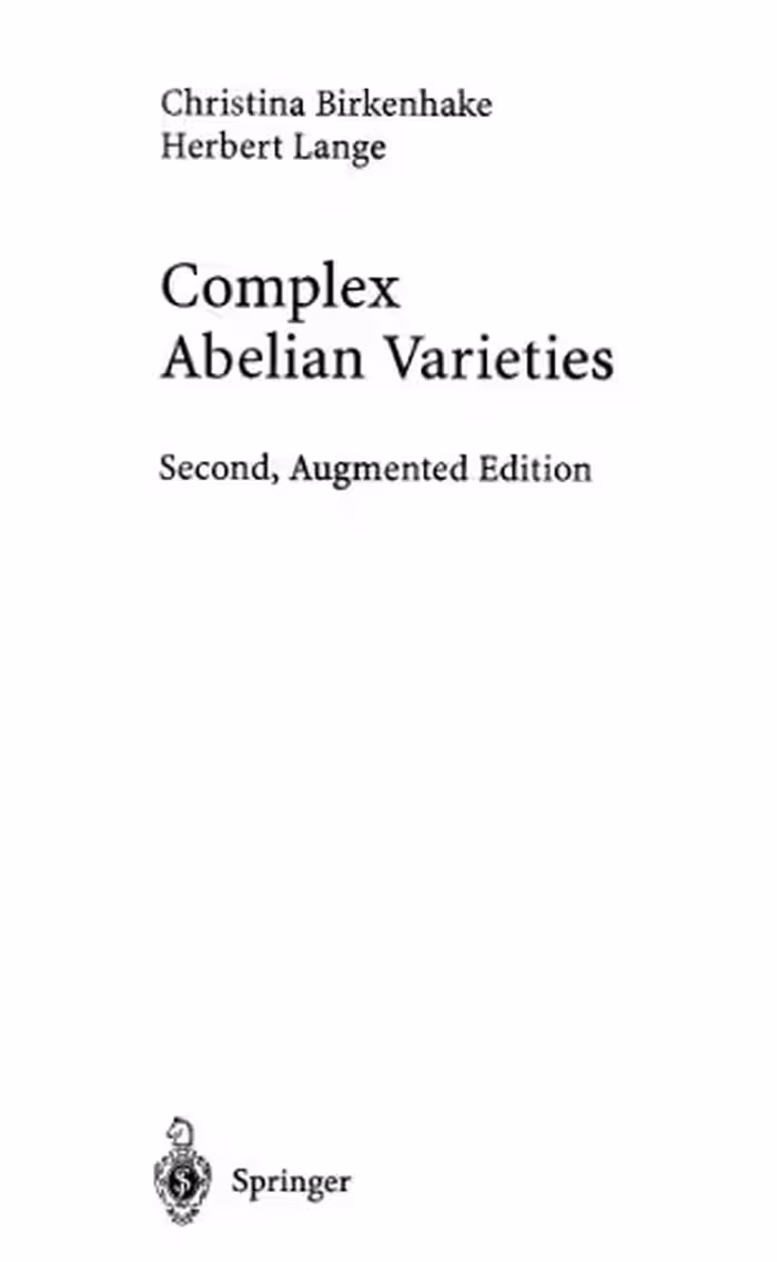 خرید و دانلود نسخه کامل کتاب Complex Abelian Varieties