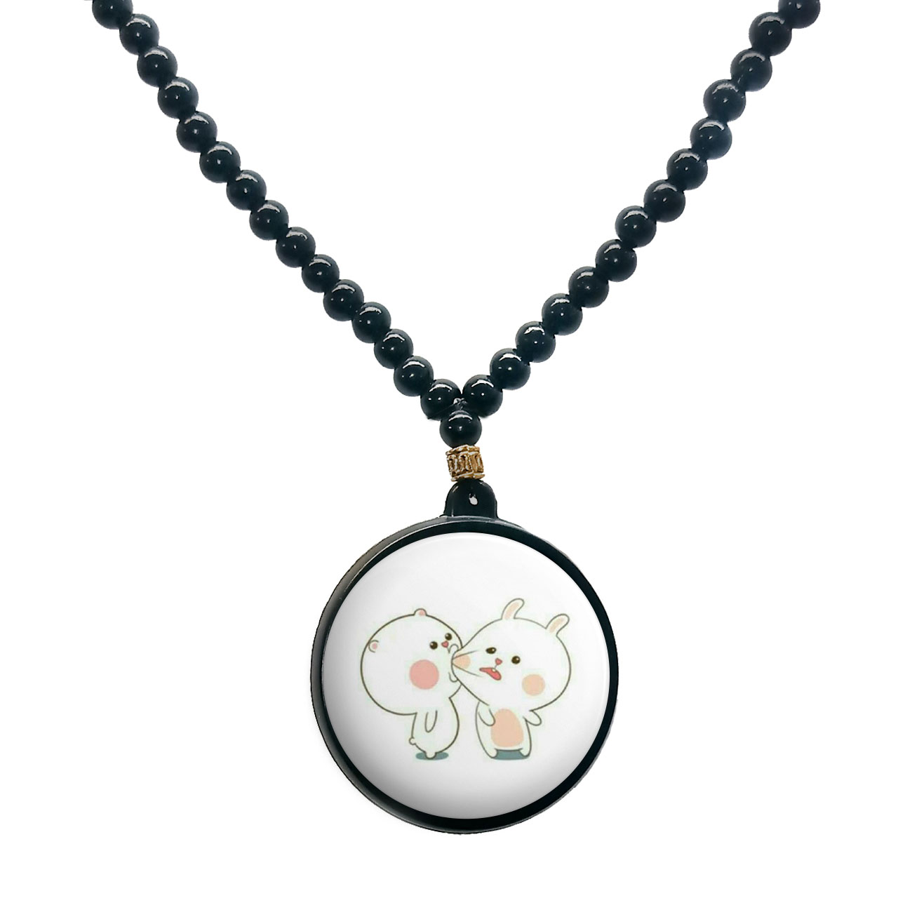 گردنبند پرمانه طرح عاشقانه کد pmd.5321 مدل دو طرفه