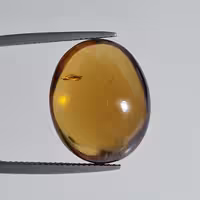 نگین کوارتز عسلی بیضی طبیعی 6988