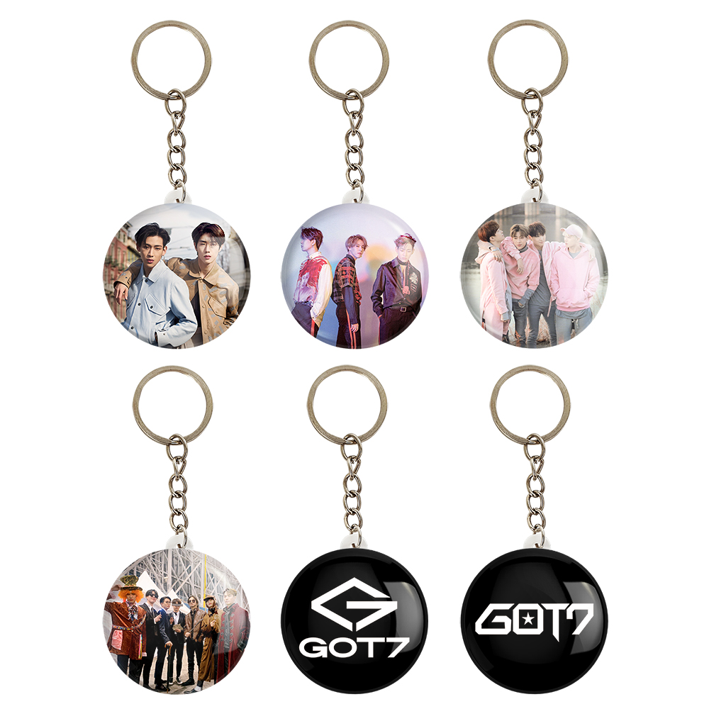جاکلیدی خندالو مدل گروه گات سون GOT7 کد 1254B مجموعه 6 عددی