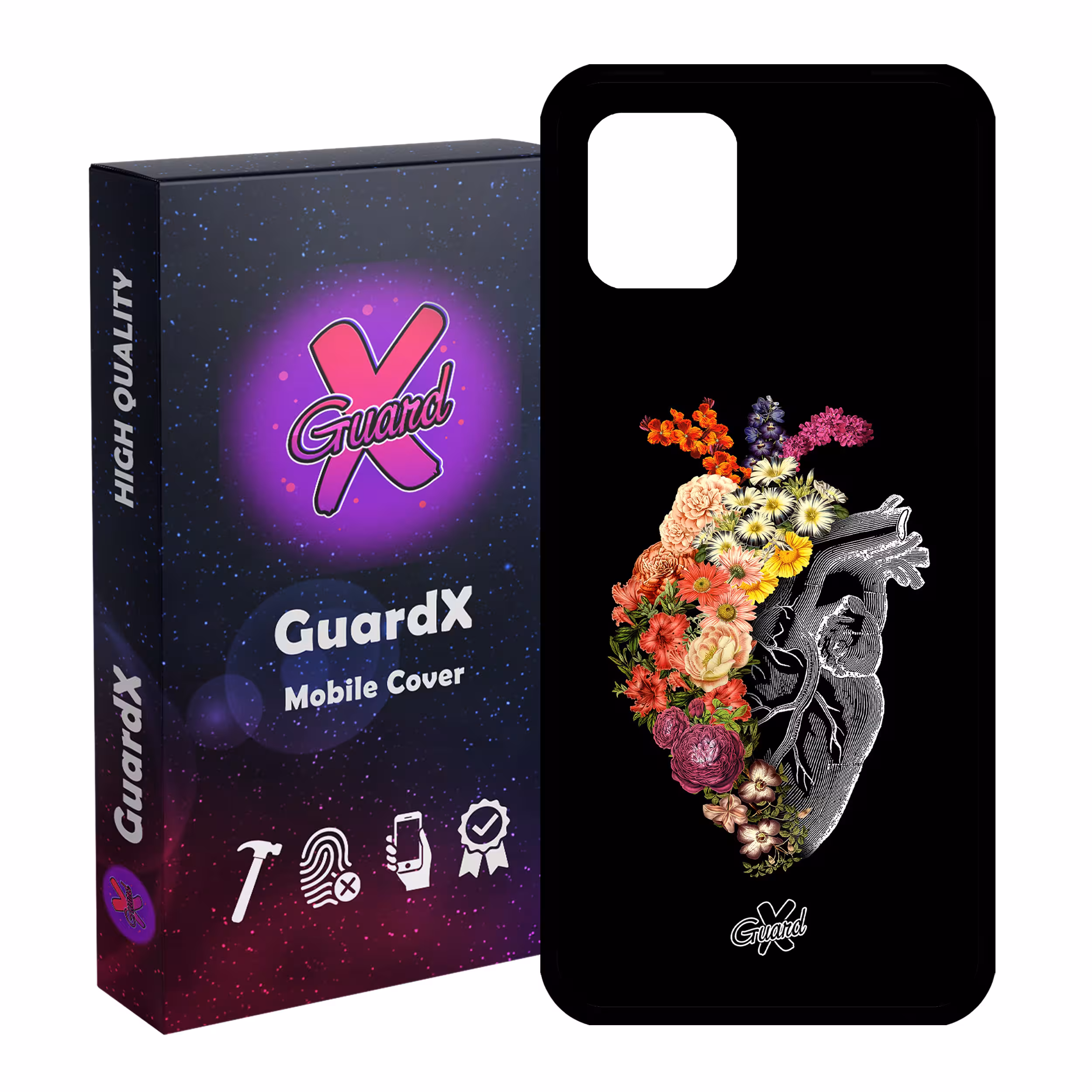 کاور گارد ایکس طرح قلب مدل Glass10216 مناسب برای گوشی موبایل سامسونگ Galaxy Note 10 Lite