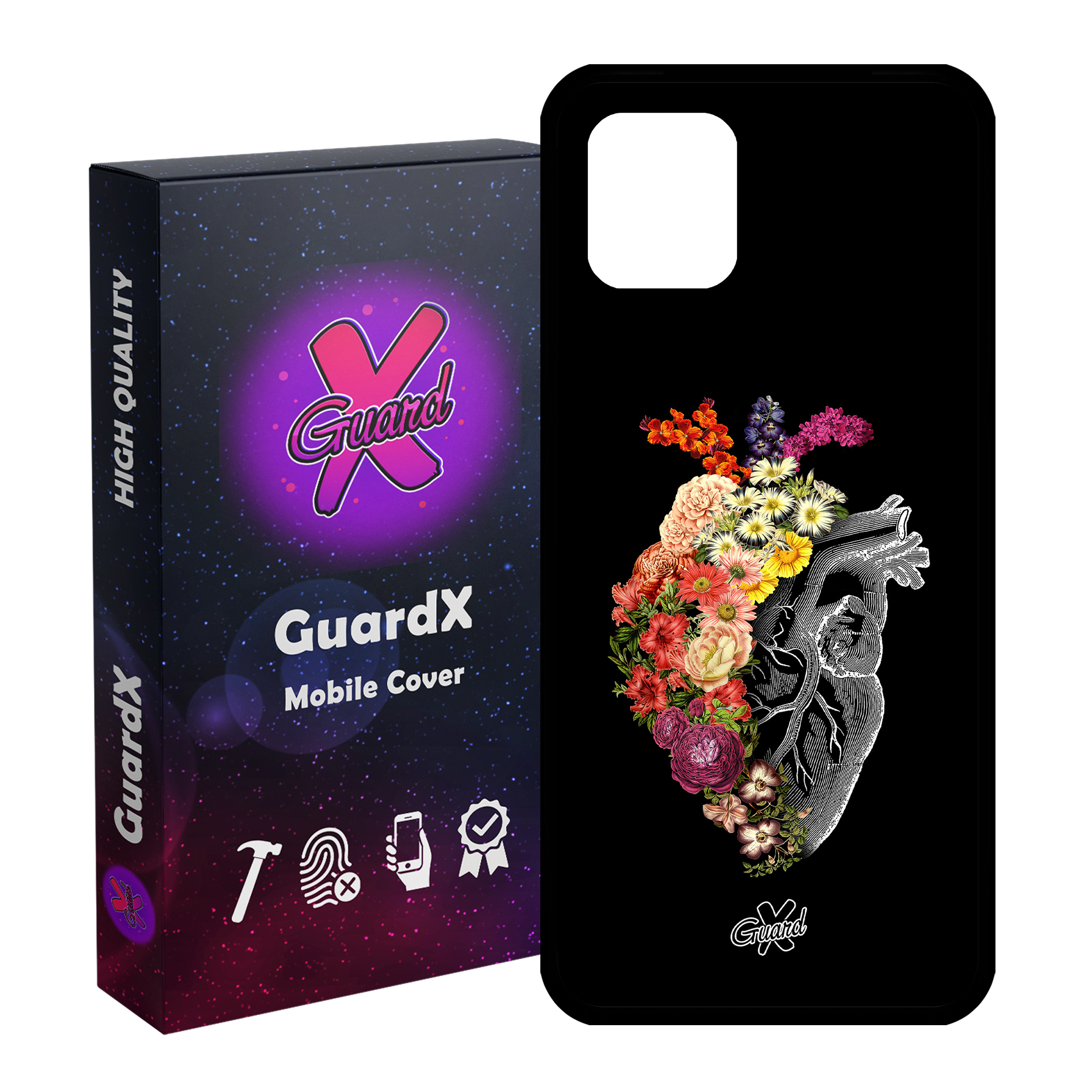 کاور گارد ایکس طرح قلب مدل Glass10216 مناسب برای گوشی موبایل سامسونگ Galaxy Note 10 Lite