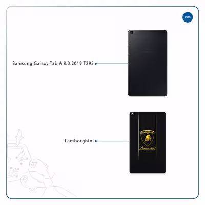 برچسب پوششی ماهوت مدل Lamborghini مناسب برای تبلت سامسونگ Galaxy Tab A 8.0 2019 T295