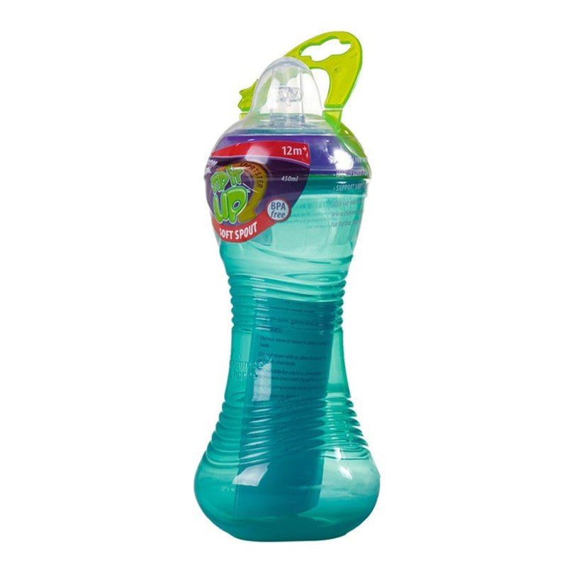 قمقمه سبز ضد چکه با درب 450 میلی tommee tippee 44610610