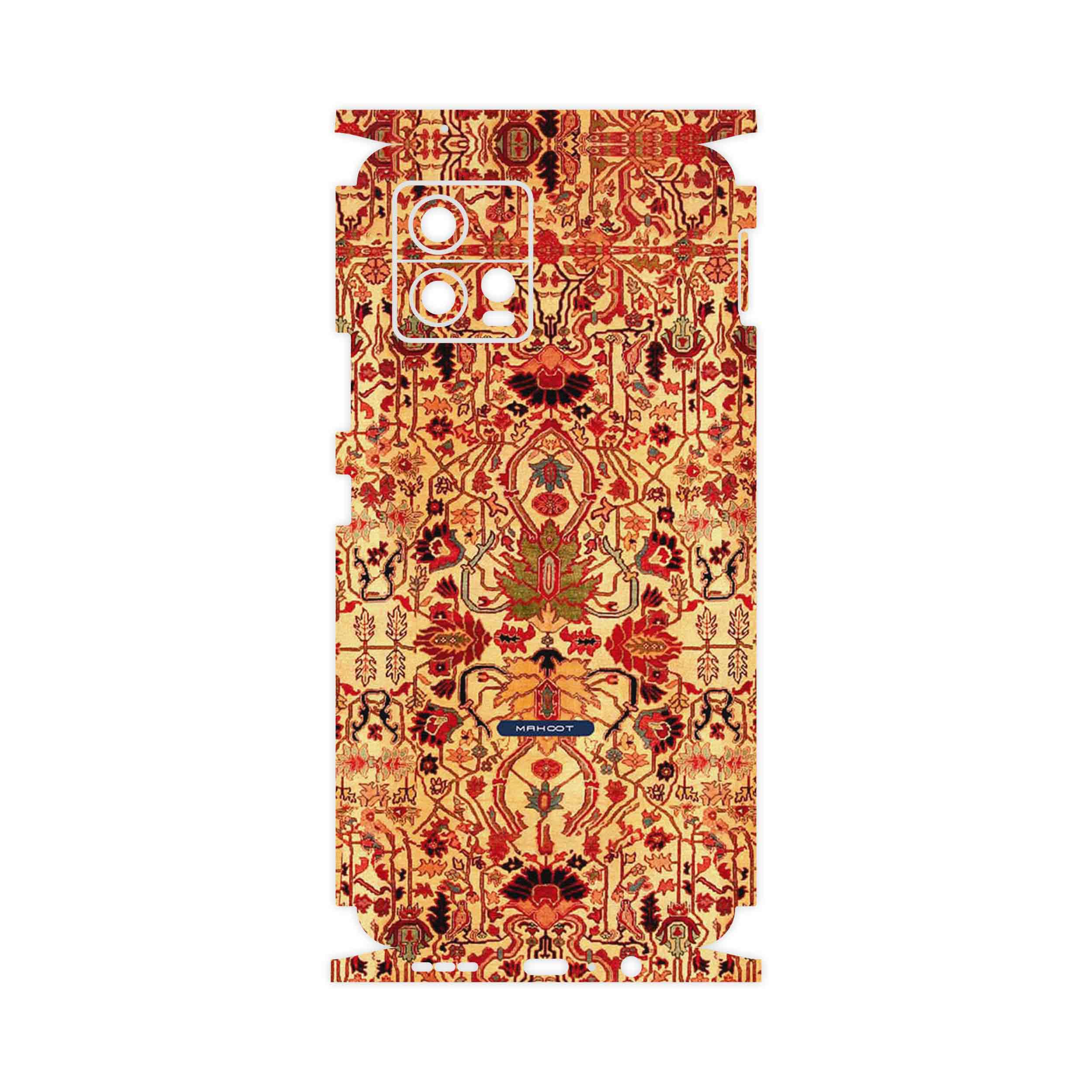 برچسب پوششی ماهوت مدل Persian_Carpet_Yellow-FullSkin مناسب برای گوشی موبایل موتورولا Moto G72
