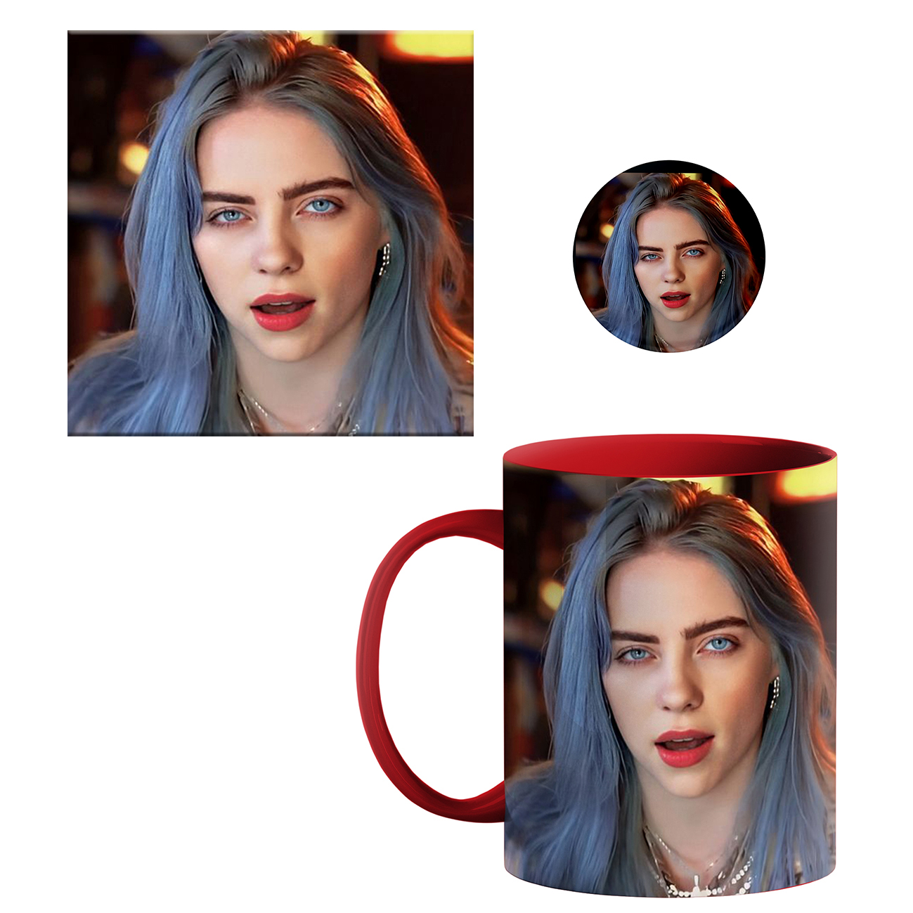 ماگ طرح بیلی آیلیش کد 00150 به همراه زیر لیوانی و پیکسل