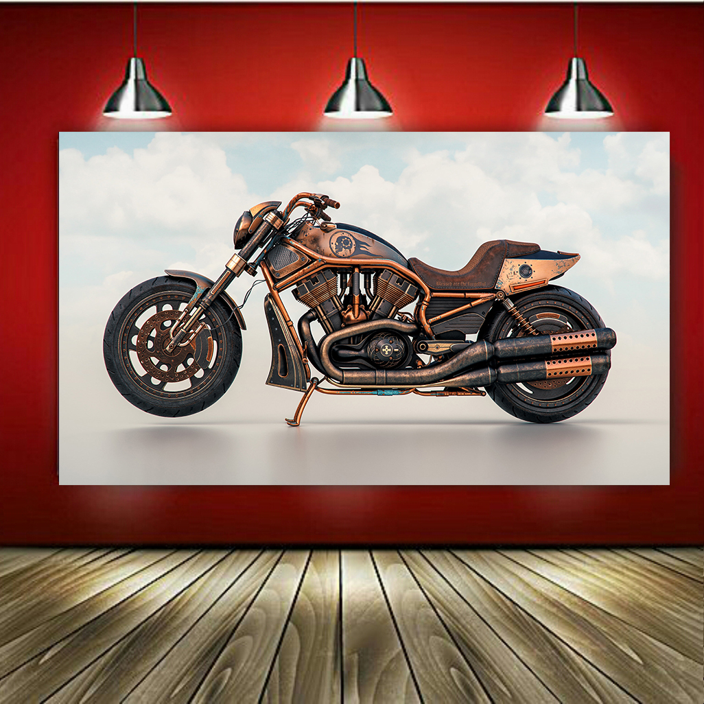 تابلو شاسی طرح موتور مدل هارلی دیویدسون کد AR1076