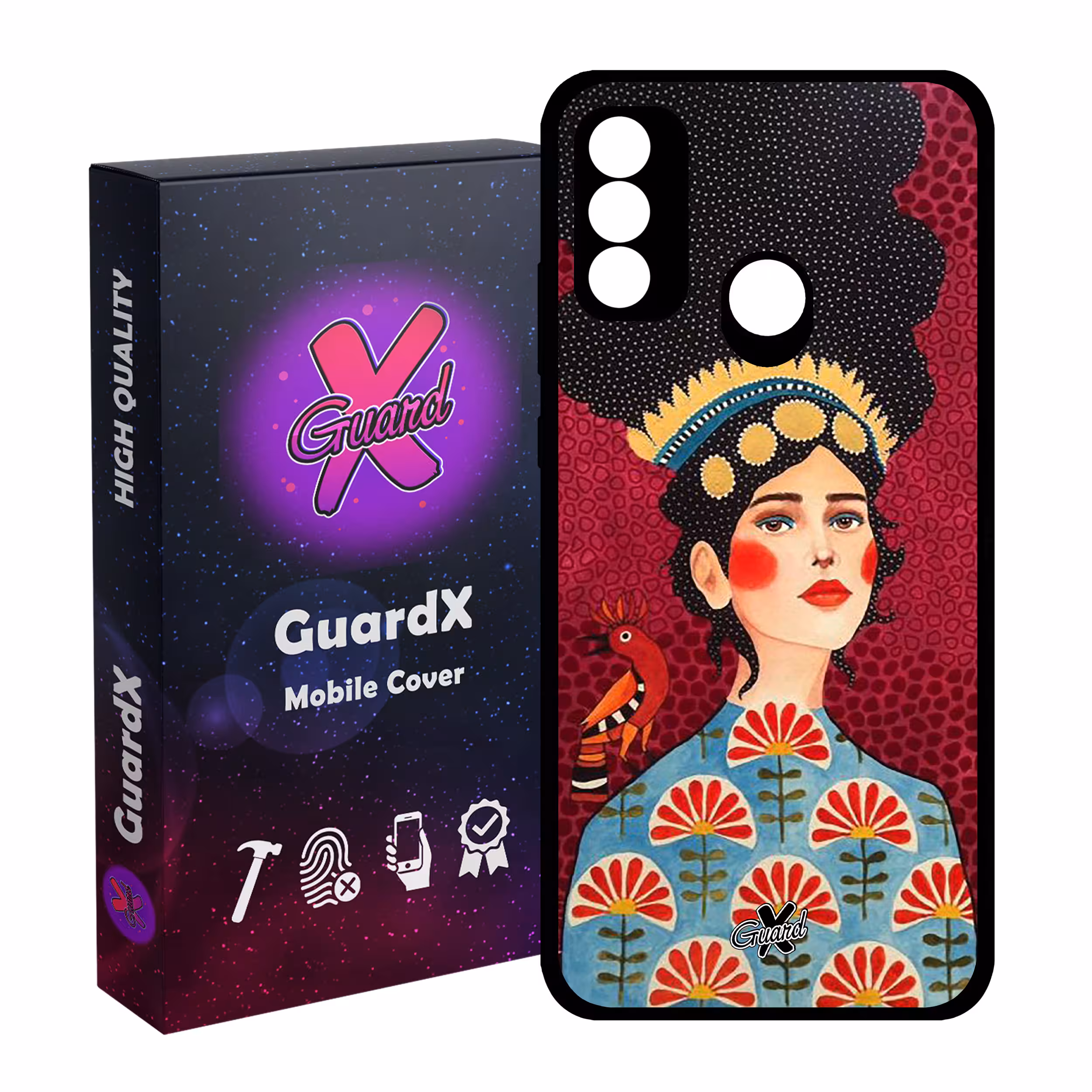 کاور گارد ایکس طرح Girl مدل Glass10179 مناسب برای گوشی موبایل هوآوی P Smart 2020