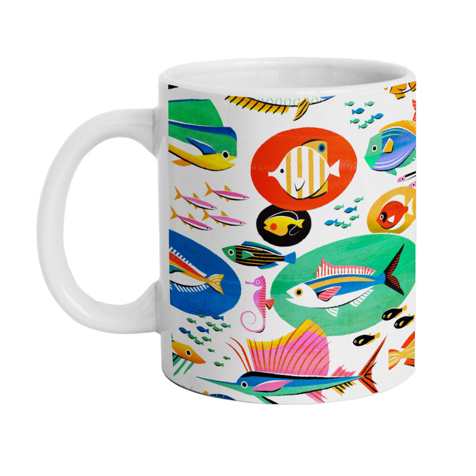 ماگ دارلی طرح ماهی فانتزی مدل M836