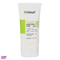 فلوئید ضدآفتاب بی رنگ ویتالیر SPF 50 مدل Activit مناسب پوست های مختلط و چرب حجم 50 میلی لیتر