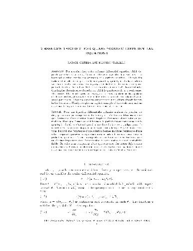 خرید و دانلود نسخه کامل کتاب Masseras theorem for quasi-periodic differential equations
