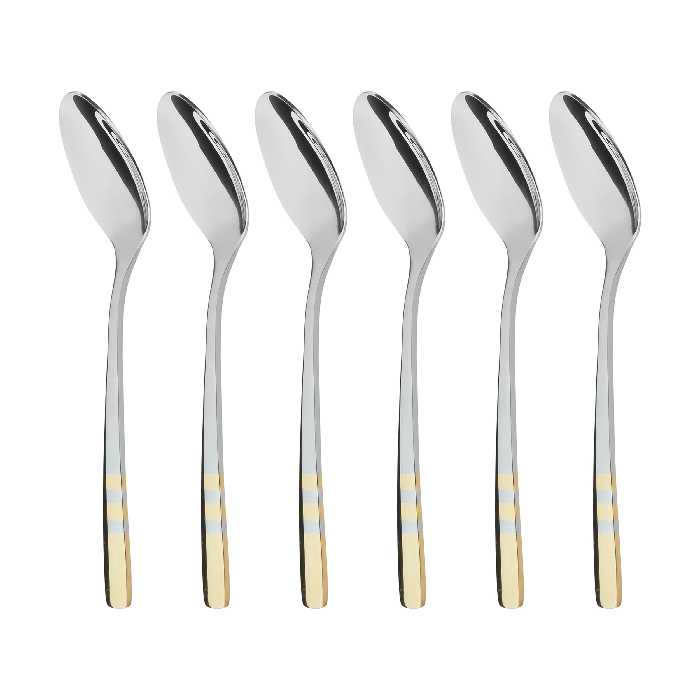 قاشق مربا خوری ناب استیل مدل فلورانس بسته 6 عددی