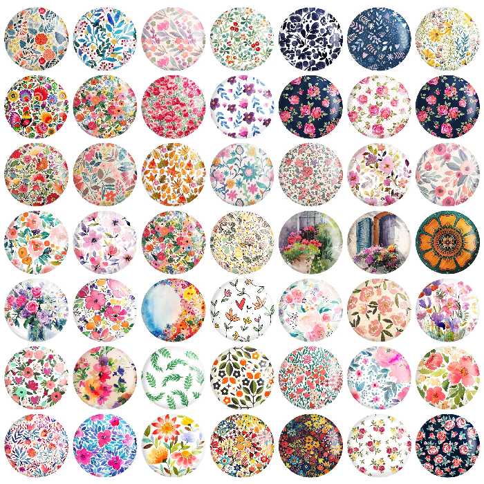 مگنت خندالو طرح گل گلی کد 7 مجموعه 50 عددی