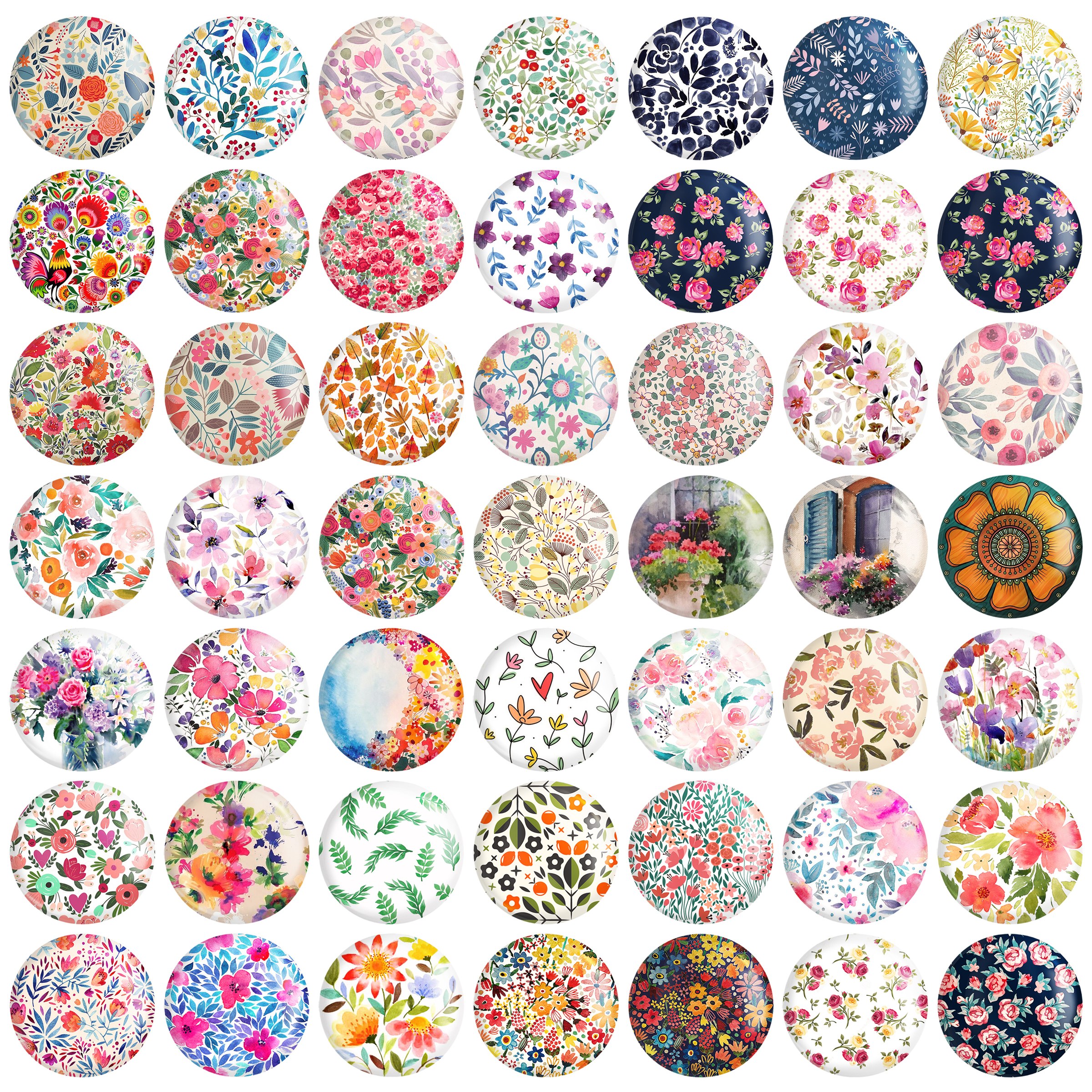 مگنت خندالو طرح گل گلی کد 7 مجموعه 50 عددی