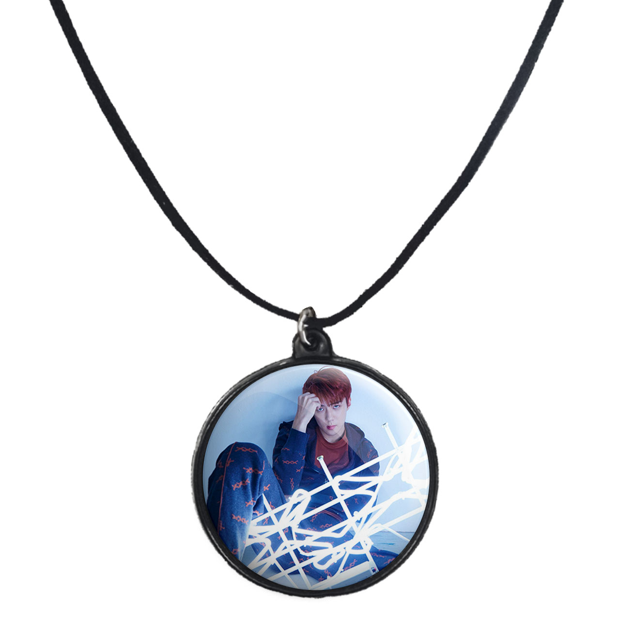 گردنبند پرمانه طرح exo کد pmb.14187 مدل دو طرفه