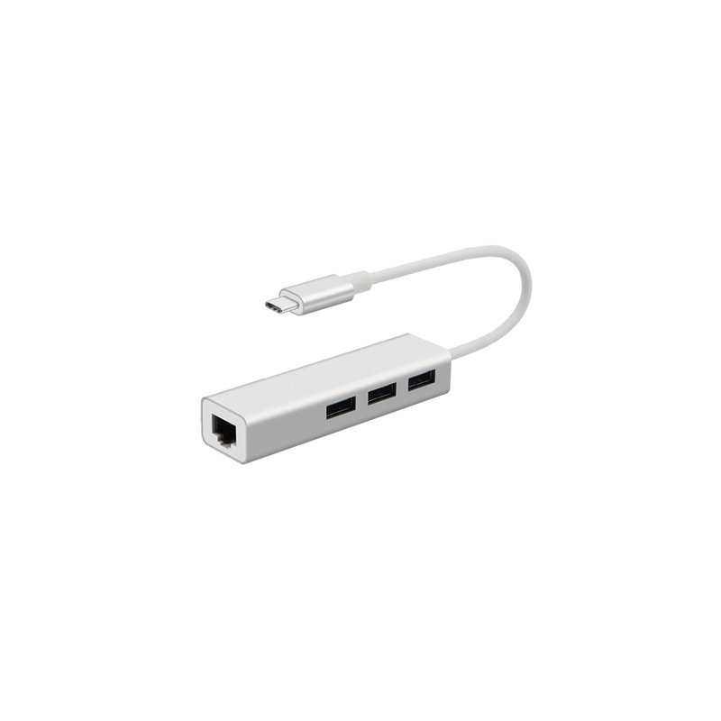 تبدیل TYPE-C TO USB LAN 1000 فلزی - یاسین کامپیوتر