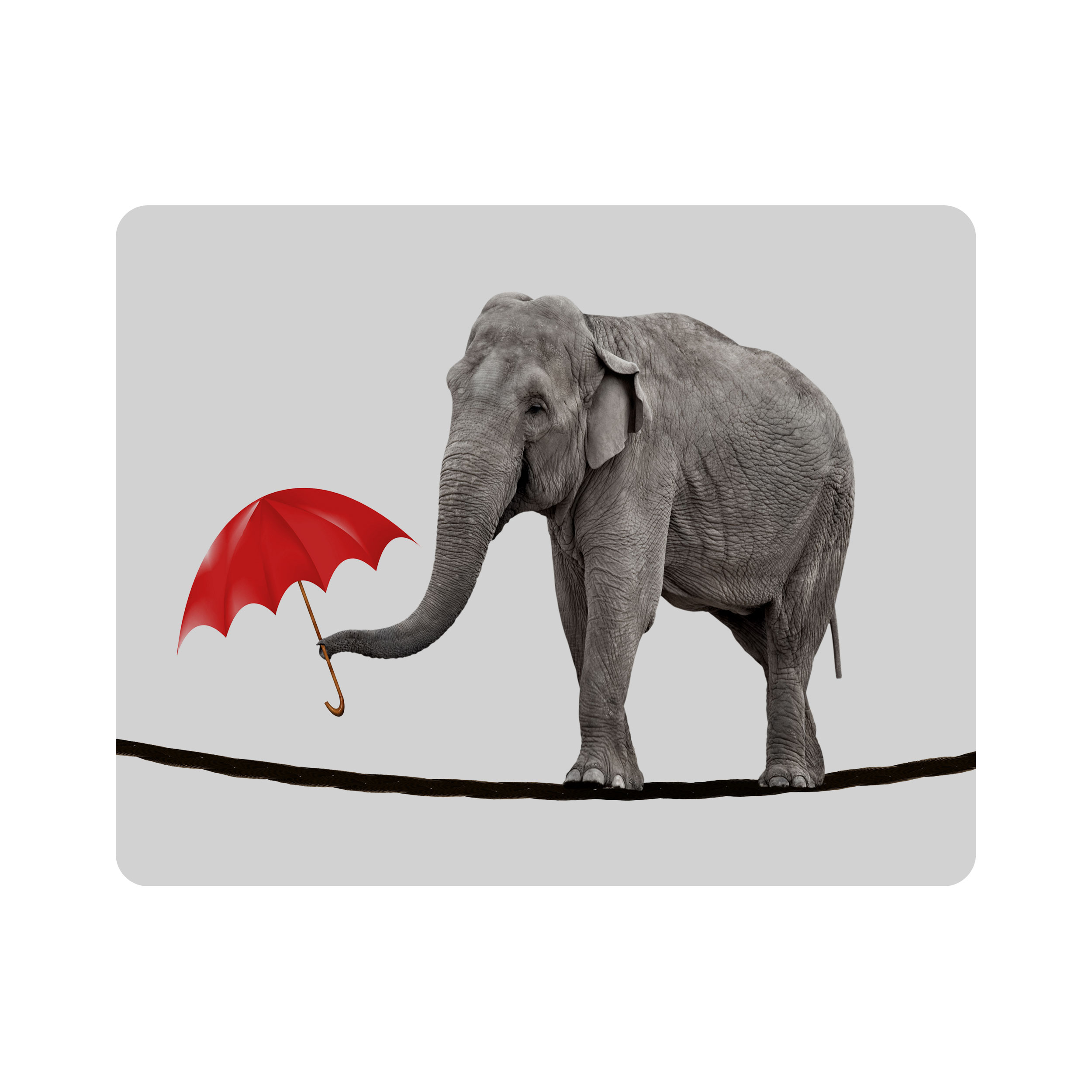 ماوس پد اطلس آبی طرح فیل و چتر مدل T2235