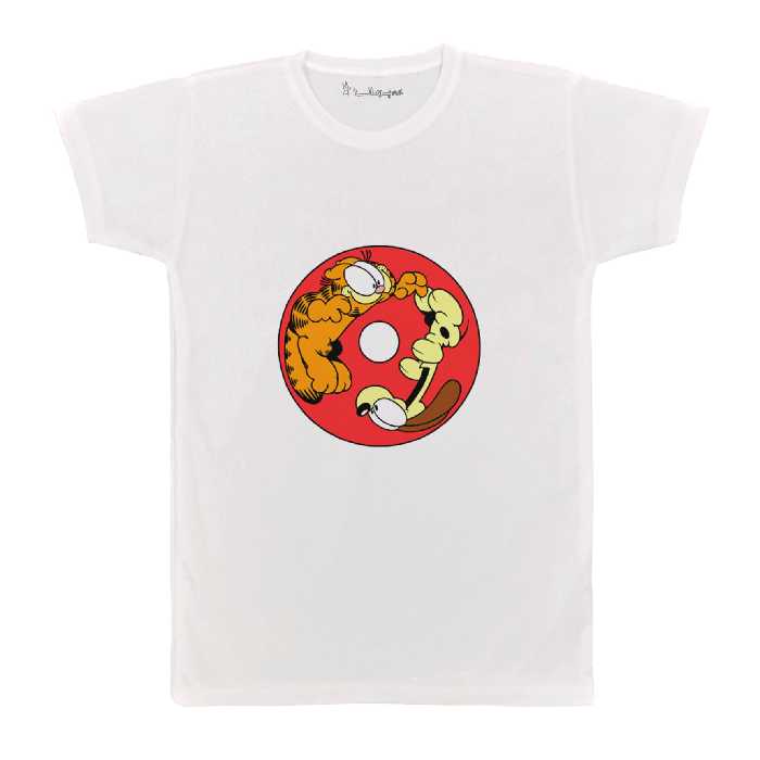 تی شرت آستین کوتاه بچگانه پرمانه طرح گارفیلد کد pmt.7634