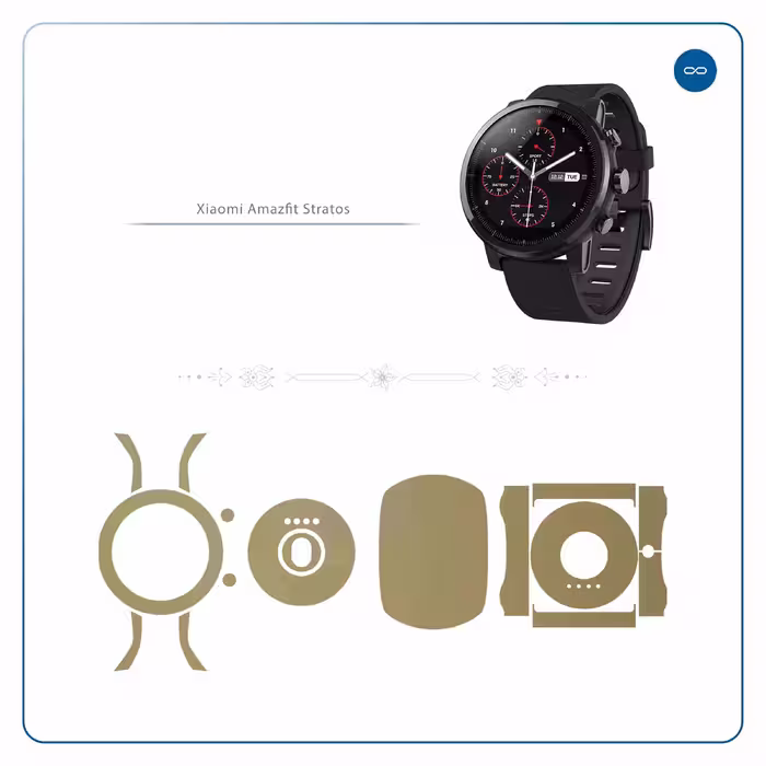 برچسب ماهوت طرح Matte Gold مناسب برای ساعت هوشمند شیایومی Amazfit Stratos