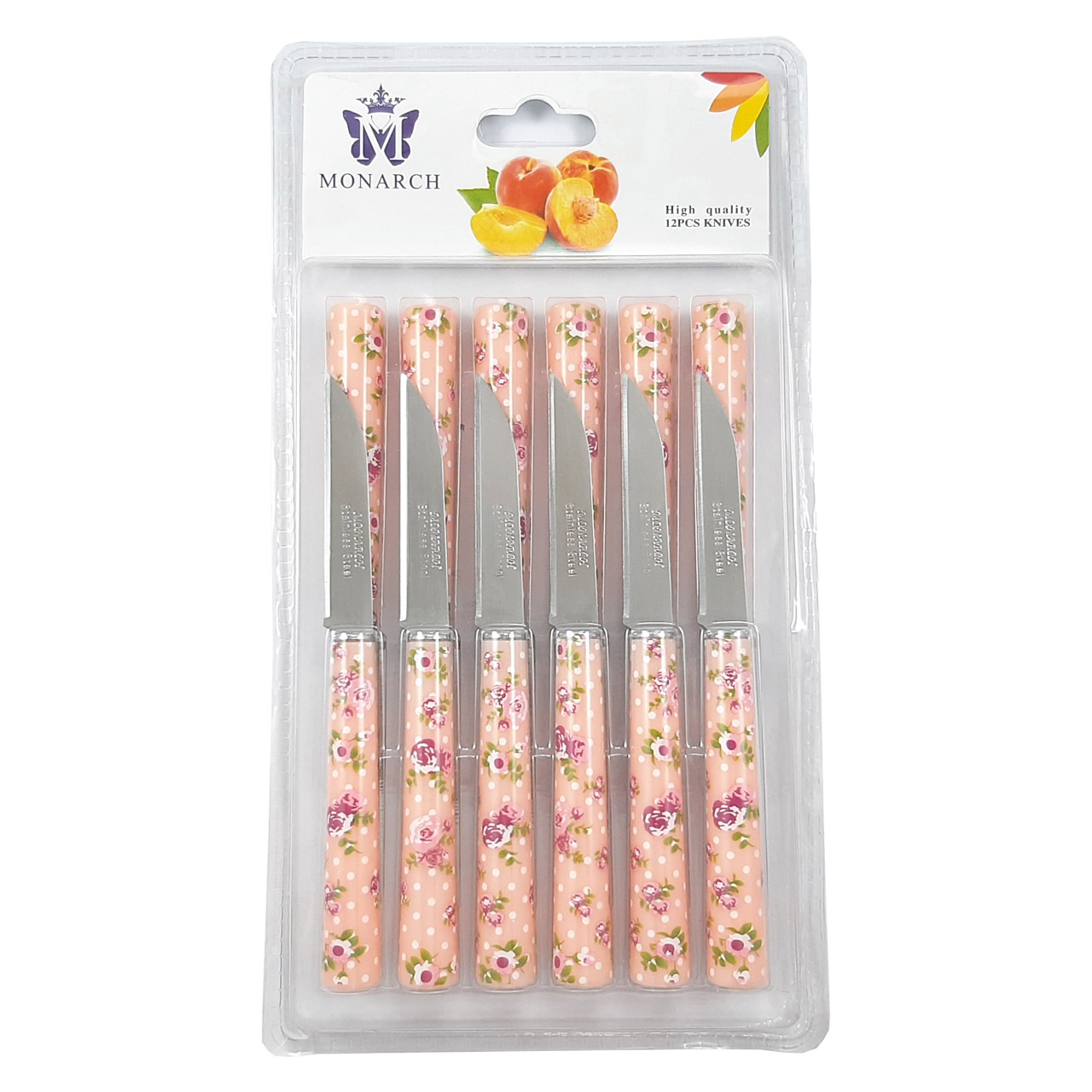 کارد میوه خوری مونارچ کد M001 بسته 12 عددی