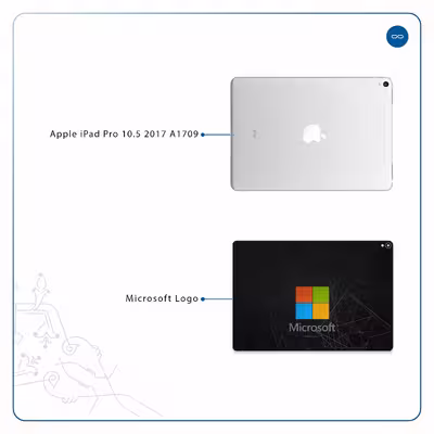 برچسب پوششی ماهوت مدل Microsoft-Logo مناسب برای تبلت اپل iPad Pro 10.5 2017 A1709
