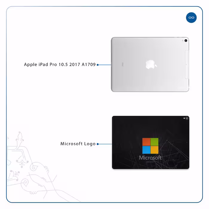 برچسب پوششی ماهوت مدل Microsoft-Logo مناسب برای تبلت اپل iPad Pro 10.5 2017 A1709
