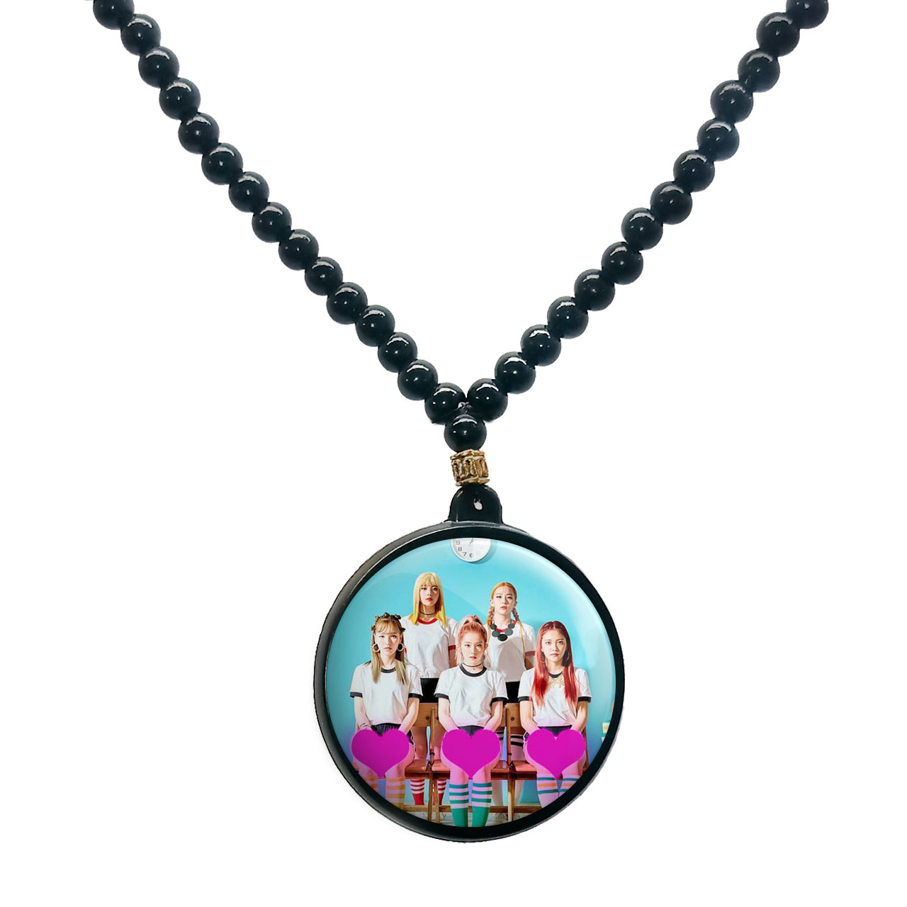 گردنبند پرمانه طرح red velvet کد pmd.12467 مدل دو طرفه