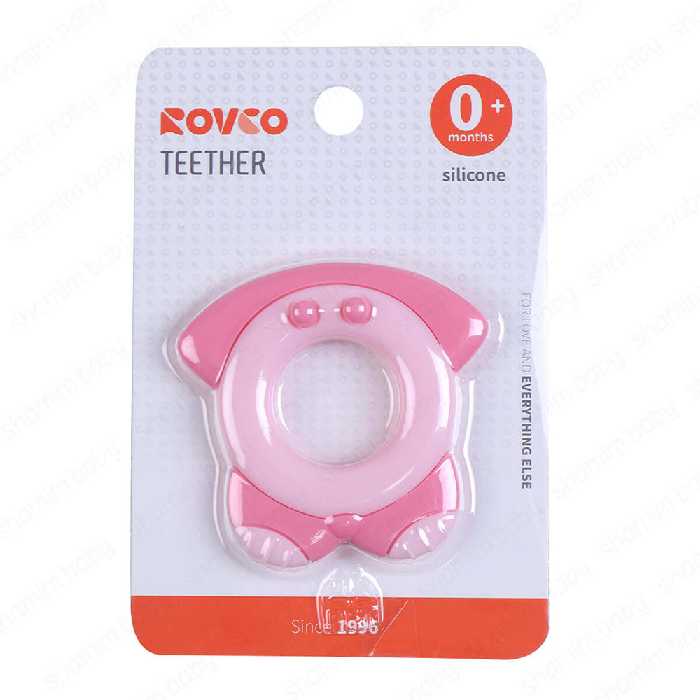 دندانگیر و ماساژور لثه نوزاد رووکو Rovco صورتی